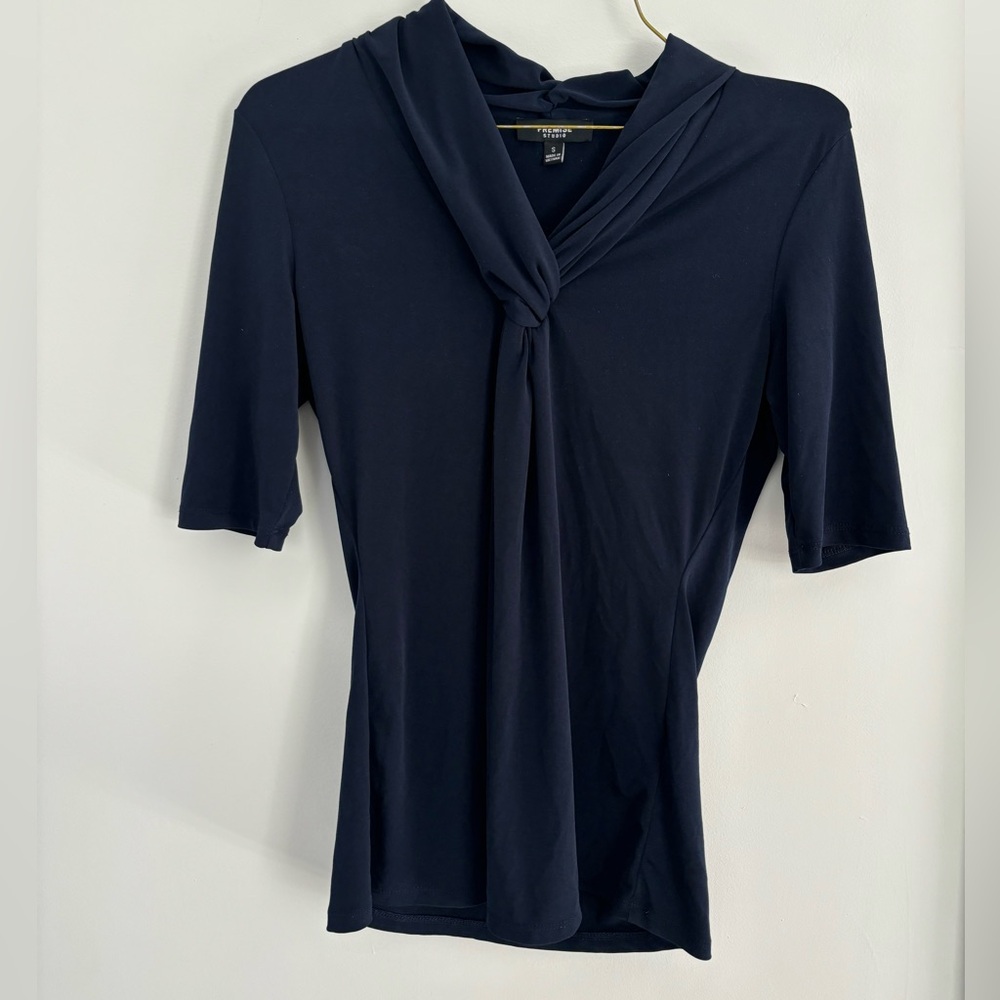 Vintage woman’s navy blouse.